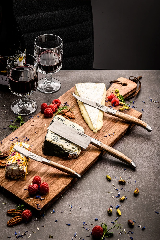 Laguiole Style De Vie Kaasmessen / Kaasmessenset Luxury Line Eikenhout - 3 Stuks 4 Laguiole Style De Vie Kaasmessen / Kaasmessenset Luxury Line Eikenhout - 3 Stuks - Image 2