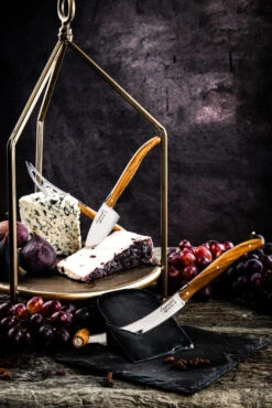 Laguiole Style De Vie Kaasmessen / Kaasmessenset Luxury Line Olijfhout - 3 Stuks -Cuisine Et Table LuxKaasV2Olijf 4