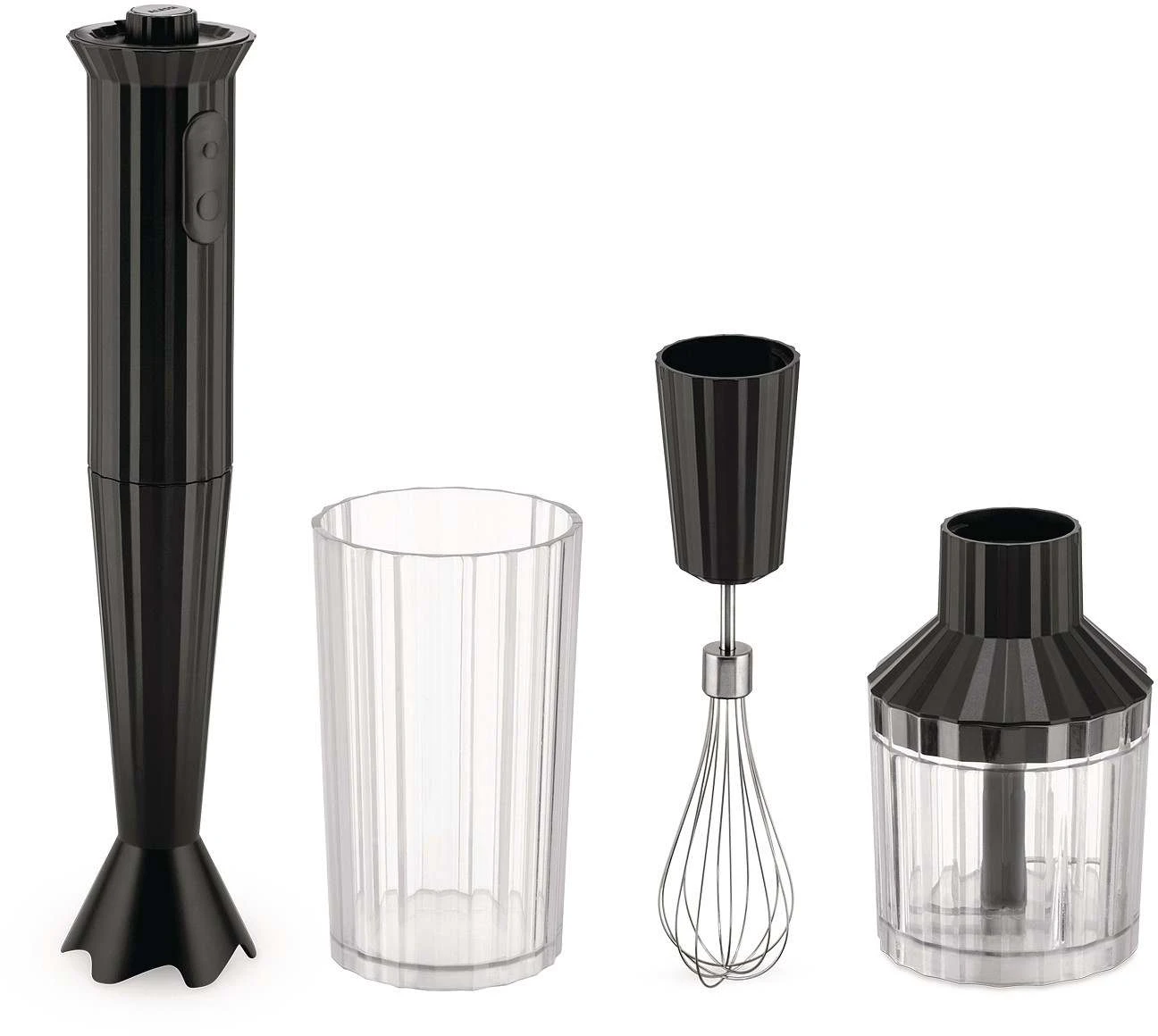 Alessi Staafmixer Set Plissé - Zwart - Michele De Lucchi - MDL10S B 3 Alessi Staafmixer Set Plissé - Zwart - Michele De Lucchi - MDL10S B