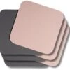Jay Hill Onderzetters - Vegan Leer - Grijs / Roze - Dubbelzijdig - 10 X 10 Cm - 6 Stuks