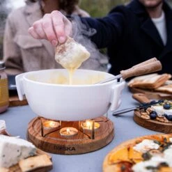 Boska Fondueset Twinkle - 4 Personen - Wit/bruin -Cuisine Et Table Pasen Easter 340031 Candlelight Fondue Twinkle 2