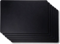 Jay Hill 6 Placemats + 6 Onderzetters - Vegan Leer - Zwart -Cuisine Et Table Productafbeeldingen CL 81 3 1