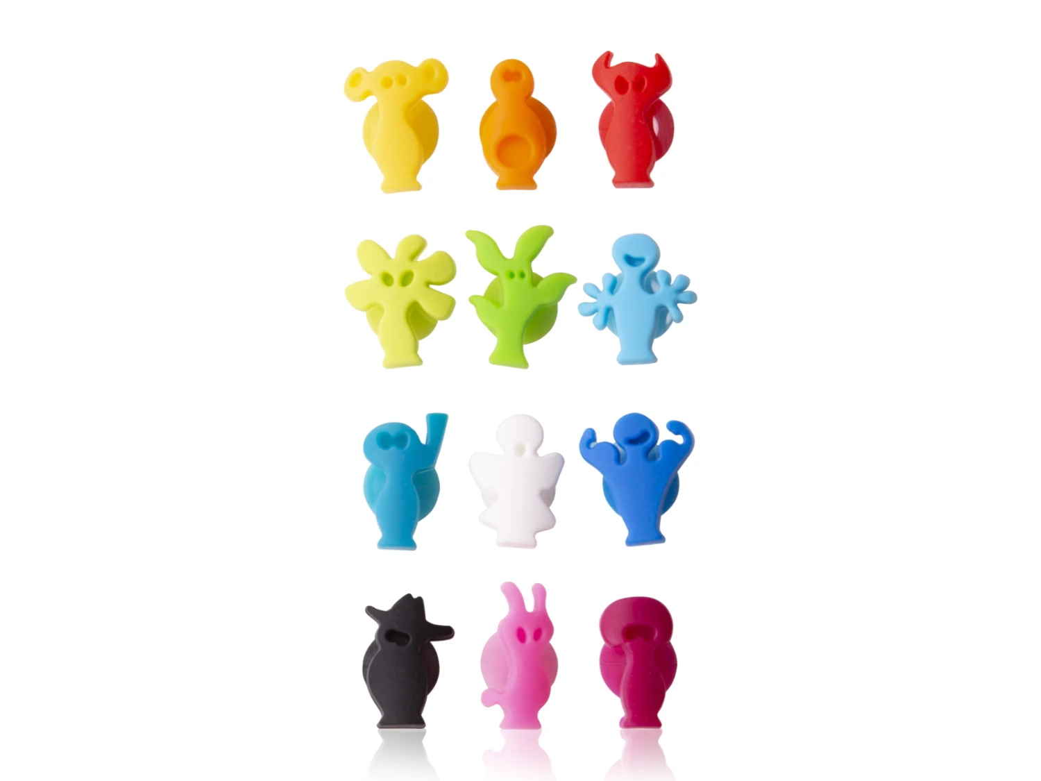 Vacu Vin Wijnglasherkenners - Gekleurd - 12 Stuks 3 Vacu Vin Wijnglasherkenners - Gekleurd - 12 Stuks