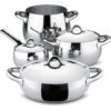 Alessi Pannenset Mami - SG100S7 - 4 Delige Set - Door Stefano Giovannoni -Cuisine Et Table SG100S7 01 alessi mami aanbieding