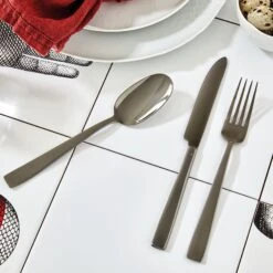 Sambonet Bestekset Flat - Zwart - 36 Delig / 6 Personen -Cuisine Et Table Sambonet Bestekset Flat Zwart 36 Delig