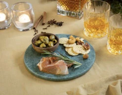 Jay Hill Snijplank / Serveerplank / Borrelplank Marmer - Licht Groen - ø 20 Cm -Cuisine Et Table Serveerplank Groen 4