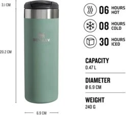 Stanley Thermosbeker The AeroLight - Shale Metallic - 470 Ml -Cuisine Et Table TheAeroLight TransitMug 0.47L USPs Thermals 3 720x