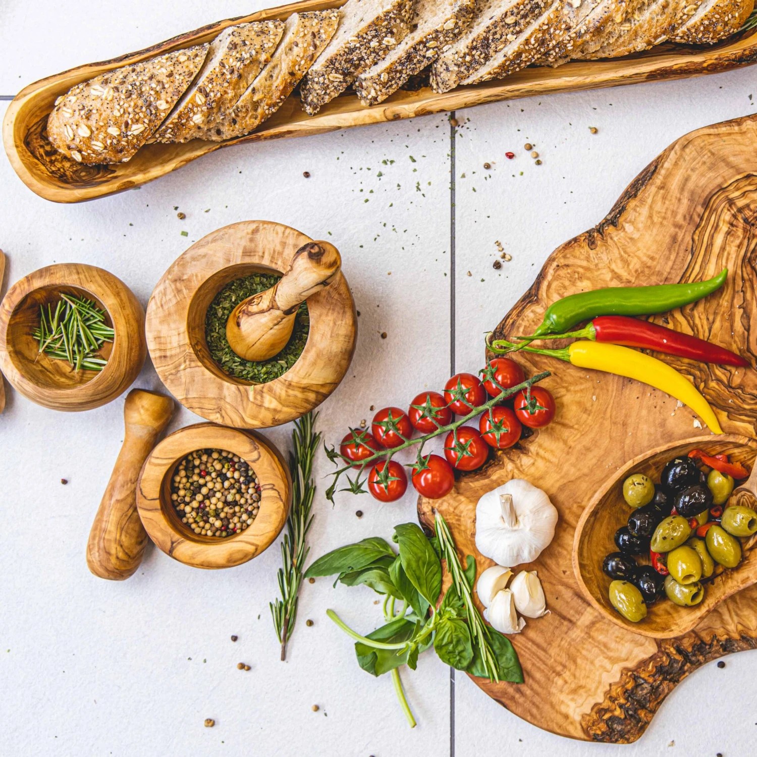 Jay Hill Stokbroodbak Tunea - Olijfhout - 50 Cm 5 Jay Hill Stokbroodbak Tunea - Olijfhout - 50 Cm - Image 3