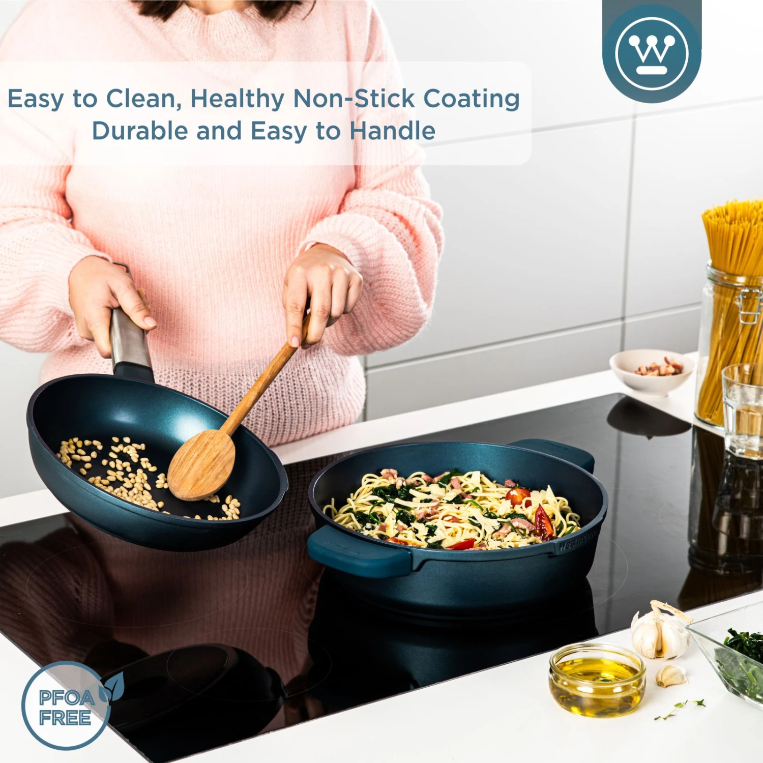 Westinghouse Hapjespan Performance - Bravery Blue - ø 28 Cm / 4.1 Liter - Standaard Anti-aanbaklaag 5 Westinghouse Hapjespan Performance - Bravery Blue - ø 28 Cm / 4.1 Liter - Standaard Anti-aanbaklaag - Image 3