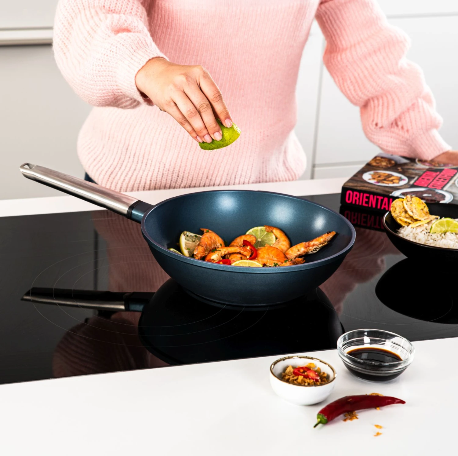 Westinghouse Wokpan Performance - Bravery Blue - ø 28 Cm - Standaard Anti-aanbaklaag 8 Westinghouse Wokpan Performance - Bravery Blue - ø 28 Cm - Standaard Anti-aanbaklaag - Image 6