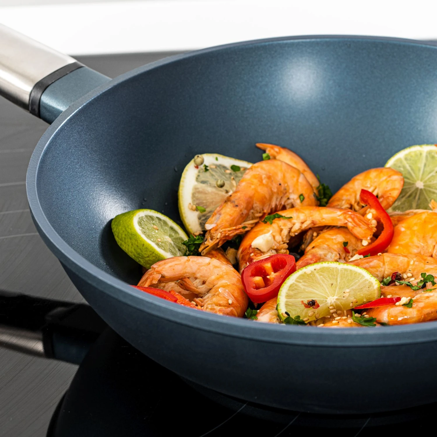 Westinghouse Wokpan Performance - Bravery Blue - ø 28 Cm - Standaard Anti-aanbaklaag 7 Westinghouse Wokpan Performance - Bravery Blue - ø 28 Cm - Standaard Anti-aanbaklaag - Image 5