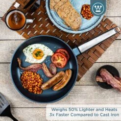 Westinghouse Koekenpan Performance - Bravery Blue - ø 28 Cm - Standaard Anti-aanbaklaag -Cuisine Et Table WCFP0095024BL 2 1