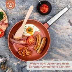 Westinghouse Koekenpan Performance - Rebel Red - ø 24 Cm - Standaard Anti-aanbaklaag -Cuisine Et Table WCFP0095024OR 2