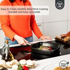 Westinghouse Grillpan Performance - Blissful Black - 28 X 28 Cm - Standaard Anti-aanbaklaag -Cuisine Et Table WCFP0095G28BK 4