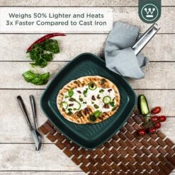 Westinghouse Grillpan Performance - Gracious Green - 28 X 28 Cm - Standaard Anti-aanbaklaag -Cuisine Et Table WCFP0095G28SG 2