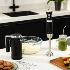 Westinghouse Handmixer Retro Collections - 6 Standen - Liquorice Black - WKHM250BK -Cuisine Et Table WKHM250BK Retro Hand Mixer 5 600x600 1