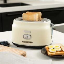 Westinghouse Broodrooster Retro Collections - 2 Sleuven - Vanilla White - WKTTB857WH -Cuisine Et Table WKTTB857WH Retro 2 Slice Toaster 7