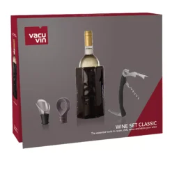 Vacu Vin Wijnset Classic - Zwart - 4 Delige Set -Cuisine Et Table WineSetClassic VV9