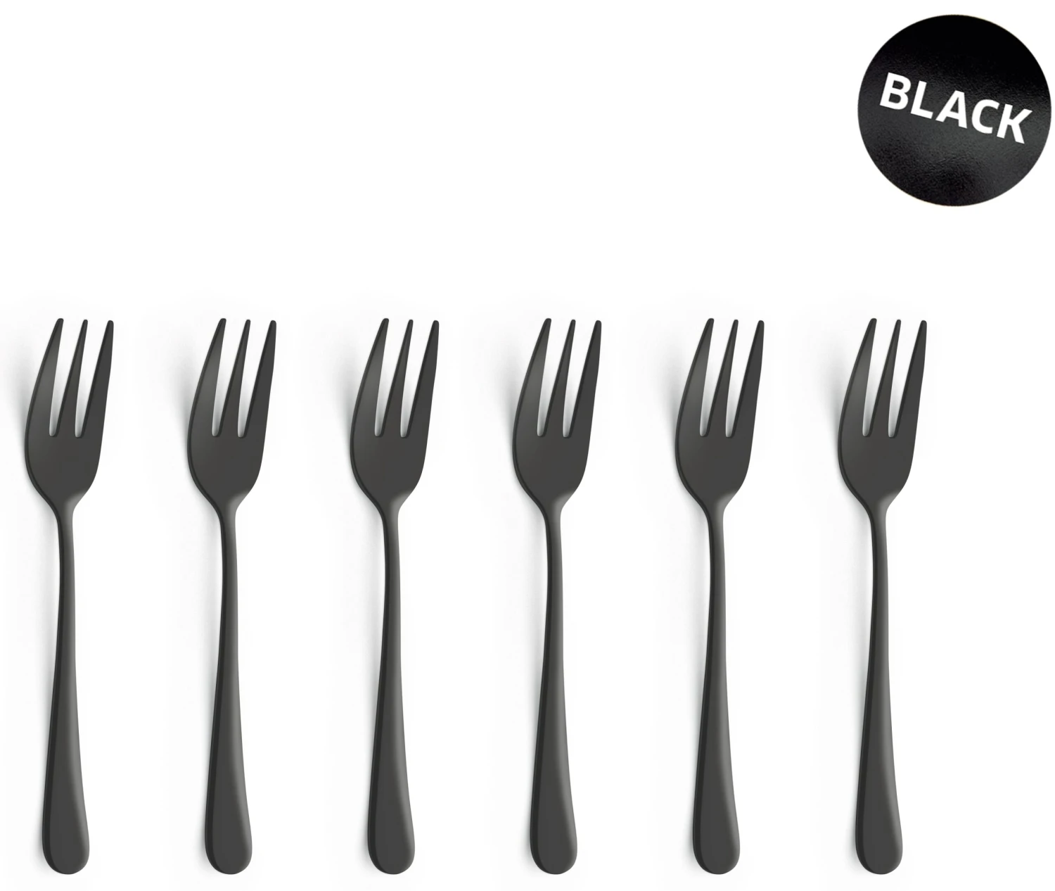 Amefa Gebaksvorkjes Austin - Vintage Zwart - 6 Stuks - Image 2