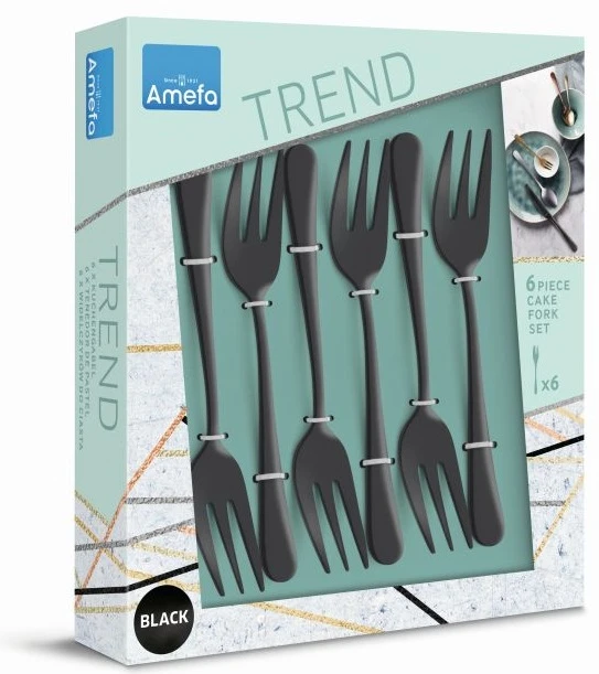 Amefa Gebaksvorkjes Austin - Vintage Zwart - 6 Stuks - Image 3