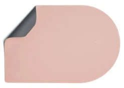 Jay Hill Placemat - Vegan Leer - Grijs / Roze - Bread - Dubbelzijdig - 44 X 30 Cm