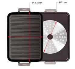 Valira Grillpan Aire Ceramic Met Handgrepen - 34 X 25 Cm - Keramische Anti-aanbaklaag -Cuisine Et Table ceramic grill pan aire 9