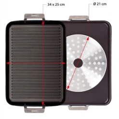 Valira Grillpan Aire Met Handgrepen - 34 X 25 Cm - Standaard Anti-aanbaklaag -Cuisine Et Table ceramic grill pan aire.jpg3