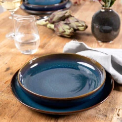 Villeroy & Boch Bordenset Crafted - Denim Blauw - 4-delig / 2 Personen -Cuisine Et Table cys crafted 01