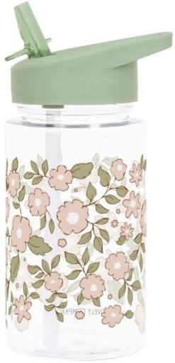 A Little Lovely Company Drinkfles / Waterfles - Groene Bloesems -Cuisine Et Table dbblsa45 lr 1 drink bottle blossoms sage