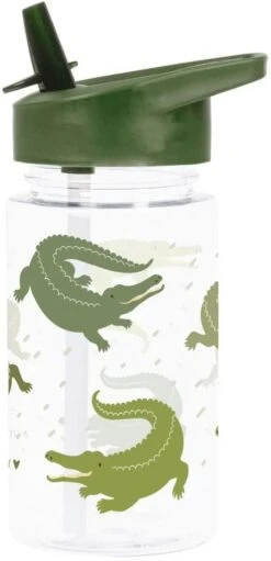 A Little Lovely Company Drinkfles / Waterfles - Krokodillen -Cuisine Et Table dbcrgr63 lr 1 drink bottle crocodiles 1