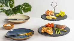 Sareva Etagere / Serveertoren Leisteen 2-Laags -Cuisine Et Table etagere 2