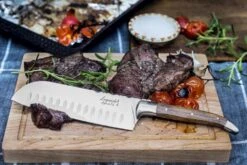 Laguiole Style De Vie Santokumes Olijfhout Met Snijplank -Cuisine Et Table gr20sf20Laguiole20santuko20olijf203