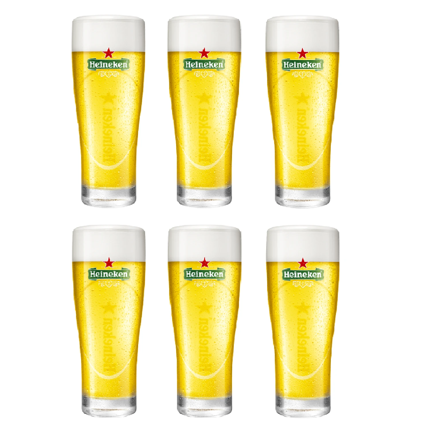 Heineken Bierglazen Ellipse - 250 Ml - 6 Stuks 3 Heineken Bierglazen Ellipse - 250 Ml - 6 Stuks