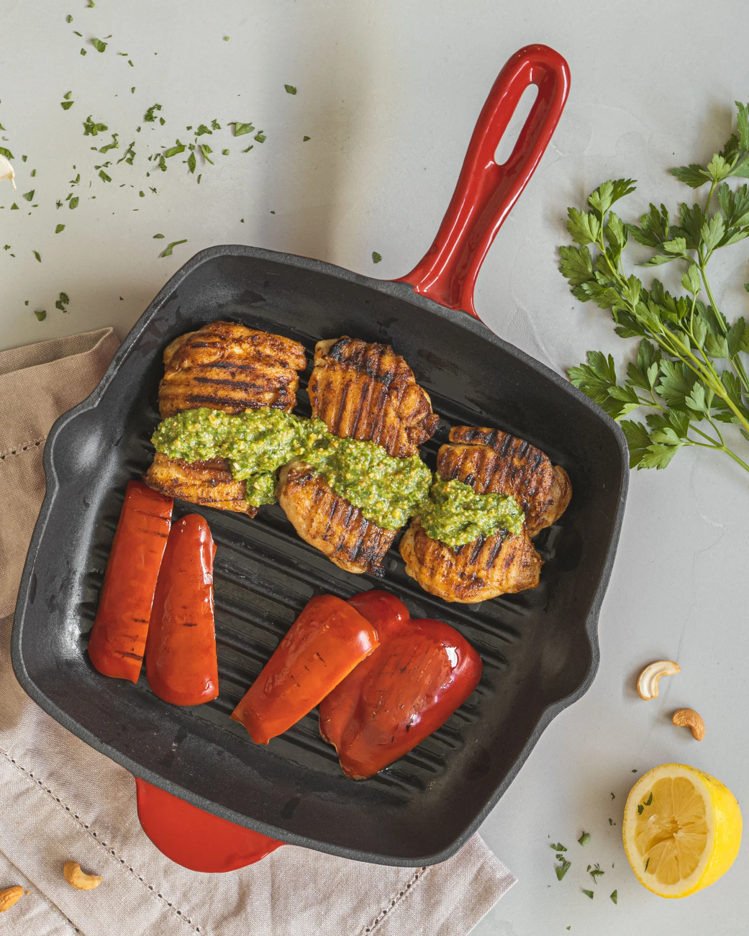 Blackwell Grillpan - Gietijzer - Rood - 27 X 27 Cm - Zonder Anti-aanbaklaag 4 Blackwell Grillpan - Gietijzer - Rood - 27 X 27 Cm - Zonder Anti-aanbaklaag - Image 2