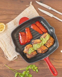 Blackwell Grillpan - Gietijzer - Rood - 27 X 27 Cm - Zonder Anti-aanbaklaag 8 Blackwell Grillpan - Gietijzer - Rood - 27 X 27 Cm - Zonder Anti-aanbaklaag -Cuisine Et Table item 25 1