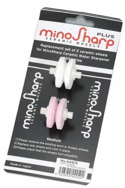 Minosharp Reserve Wieltjes Voor Minosharp Waterslijper 0440 - 2 Stuks -Cuisine Et Table minosharp slijpset verpakking 440