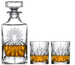 Cookinglife Whiskey Set (karaf & Whiskey Glazen) Moy - 3 Delige Set