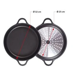 Valira Braadpan Met Deksel Aire - ø 32 Cm / 8.8 Liter -Cuisine Et Table non stick short casserole induction 2 1