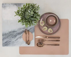 Jay Hill Placemats - Vegan Leer - Grijs / Roze - Dubbelzijdig - 46 X 33 Cm - 6 Stuks 10 Jay Hill Placemats - Vegan Leer - Grijs / Roze - Dubbelzijdig - 46 X 33 Cm - 6 Stuks -Cuisine Et Table placemat 19 1