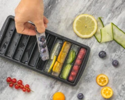 Sareva IJsblokjesvorm - 10 Ijsstaafjes - Siliconen - Easy Release - Herbruikbaar -Cuisine Et Table product 10 1