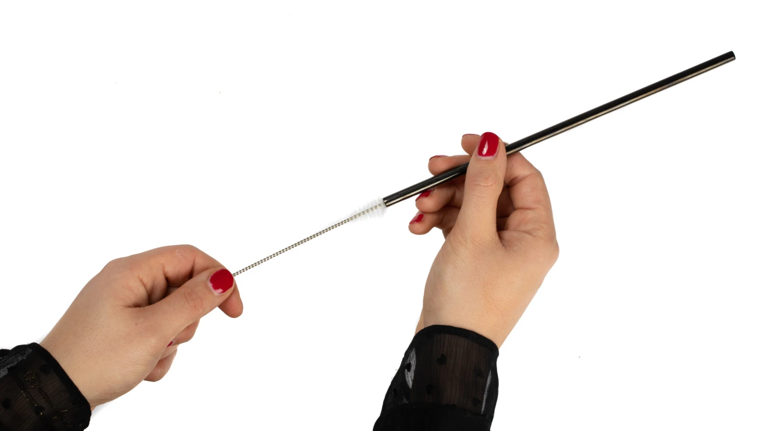 Sareva Herbruikbare Rietjes - Met Borstel - Zwart - 4 Stuks 6 Sareva Herbruikbare Rietjes - Met Borstel - Zwart - 4 Stuks - Image 4