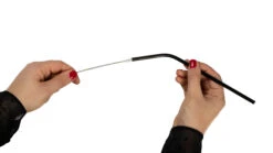 Sareva Herbruikbare Rietjes - Met Borstel - Zwart - Gebogen - 4 Stuks -Cuisine Et Table product hand 2