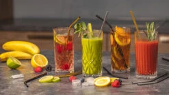 Sareva Herbruikbare Rietjes - Met Borstel - Zwart - Gebogen - 4 Stuks -Cuisine Et Table product keuken 7 5