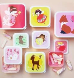 A Little Lovely Company Lunchset - Fee -Cuisine Et Table sbsefa28 lr 6 lunch and snack box set fairies