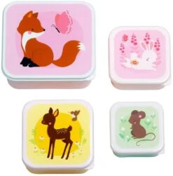 A Little Lovely Company Lunchset - Bosvriendjes -Cuisine Et Table sbsefo27 lr 1 lunch and snack box set forest friends