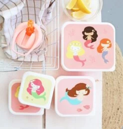 A Little Lovely Company Lunchset - Zeemeermin -Cuisine Et Table sbseme40 lr 6 lunch snack box set mermaids