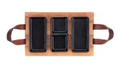 Bowls & Dishes Serveerplank / Tapasplank Streetfood 3-vaks Zwart - Medium -Cuisine Et Table vbb1830.zw 1 1